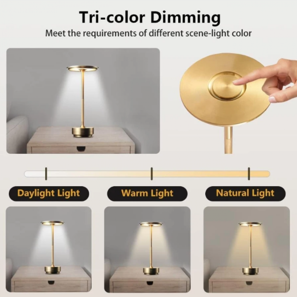 Norvo | ClarityGlow Luxe Edition | Trådløs LED Bordlampe