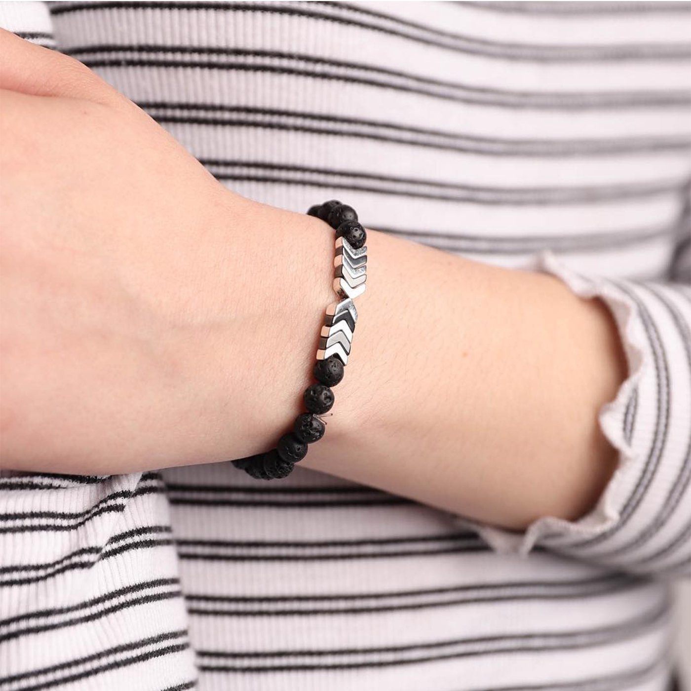 Norvo | Diffuser Lava Stein Armbånd