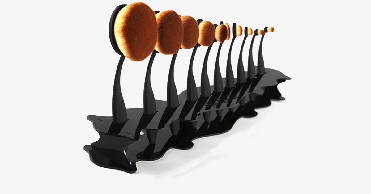 Norvo | Nyttig Oval Penselsett Holder – Hold Sminkepenslene Dine Organisert