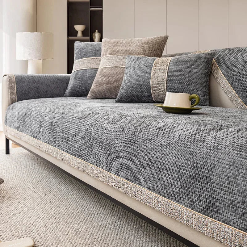 Norvo | LinenLux Sofa Cover – Elegant linlook beskyttelse for rene og stilige stuer