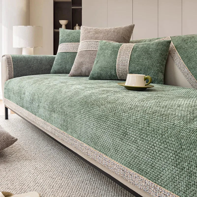 Norvo | LinenLux Sofa Cover – Elegant linlook beskyttelse for rene og stilige stuer