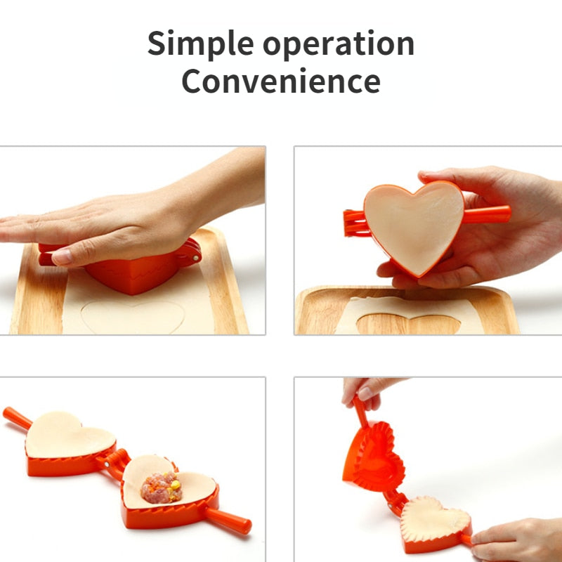 Love Shape Dumpling Mold Plastisk Mold Stor Kjøkkenutstyr | Norvo