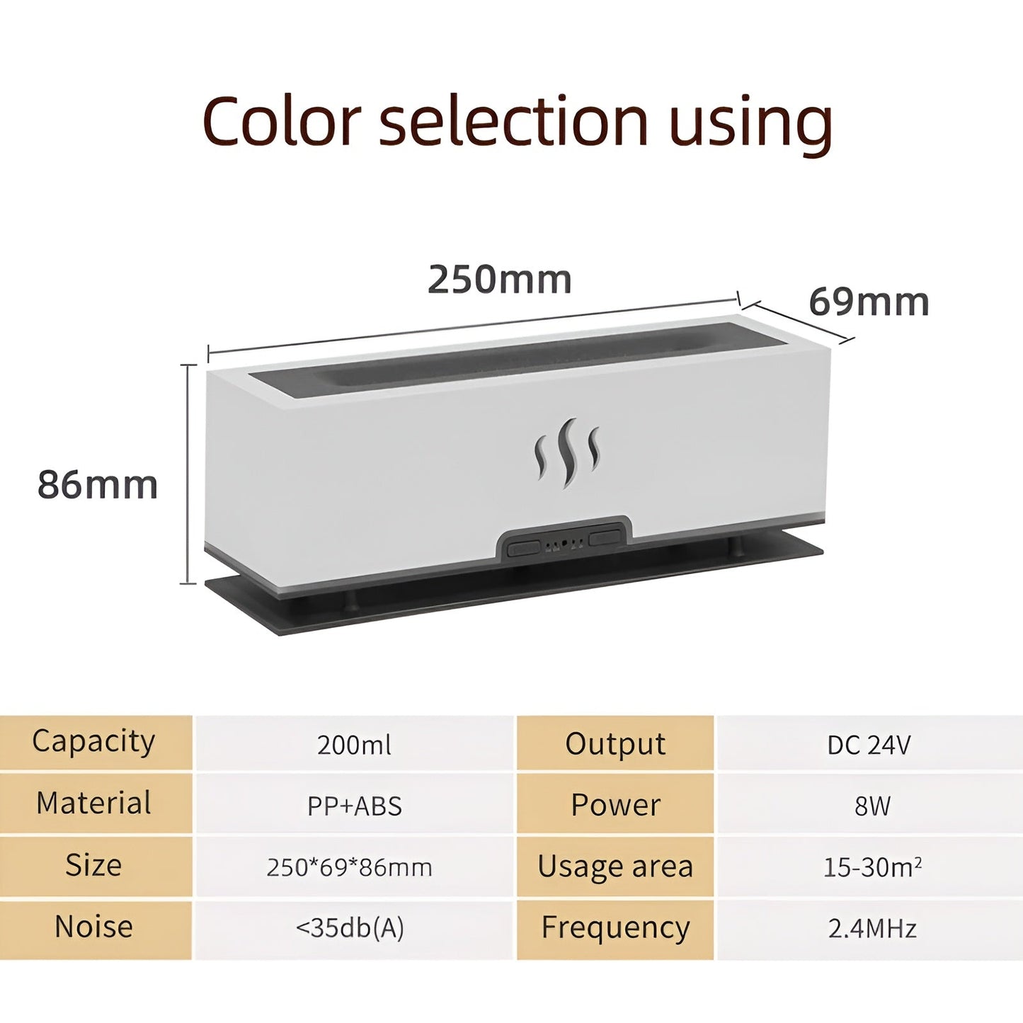 Norvo | AtmosphereMist 3-i-1 Luftfukter med Flamme Lys og Aroma