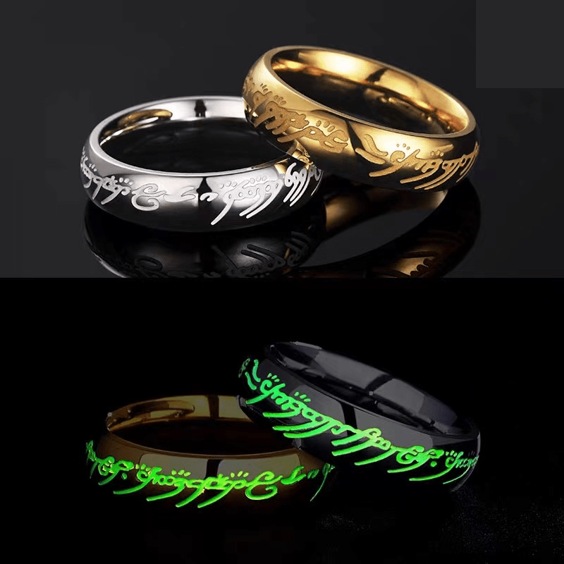 Norvo | Luminous Engraved Ring – Glow-in-the-Dark Jewelry for Positivity & Happiness