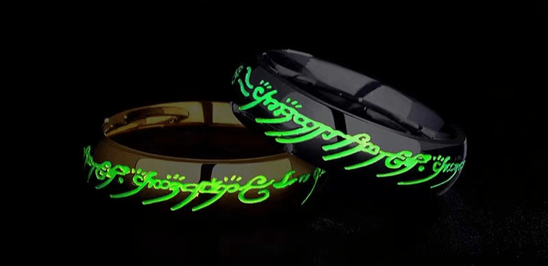 Norvo | Luminous Engraved Ring – Glow-in-the-Dark Jewelry for Positivity & Happiness