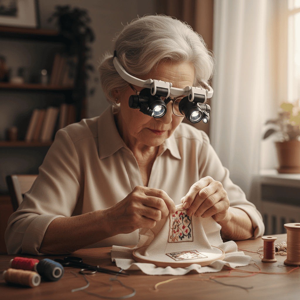 Norvo | LUMIVISOR – Justerbare LED Forstørrelsesglass med 8x–23x Zoom