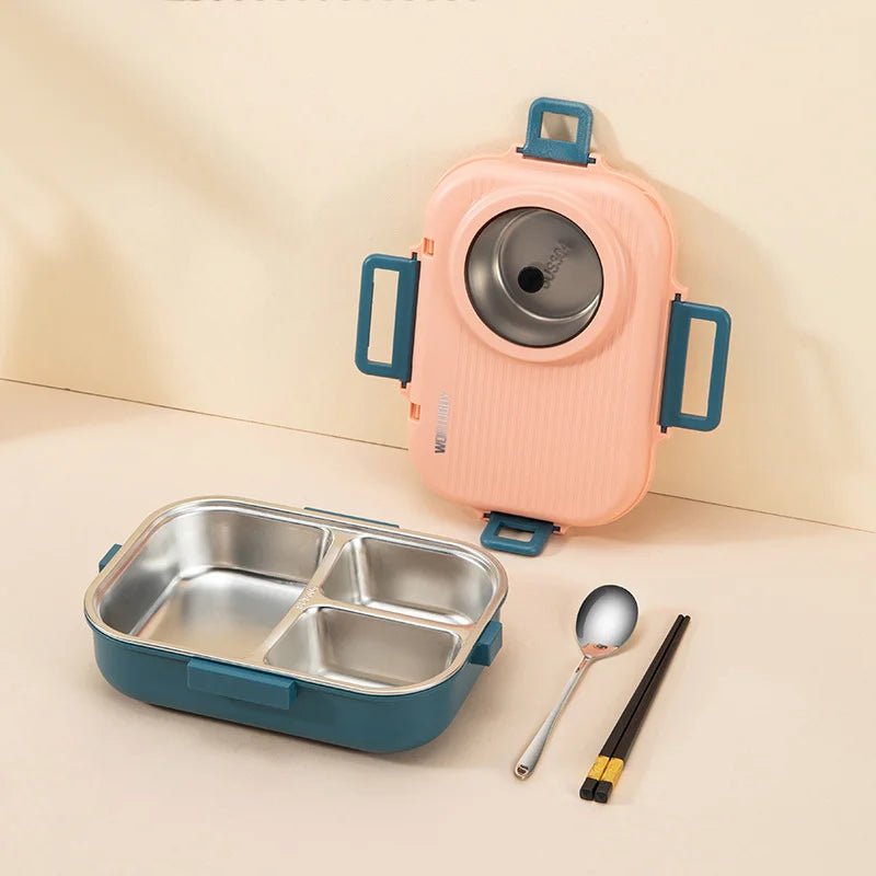 Norvo | LUNCHMATE – Lunchboks i rustfritt stål med 3 rom for ferske og organiserte måltider