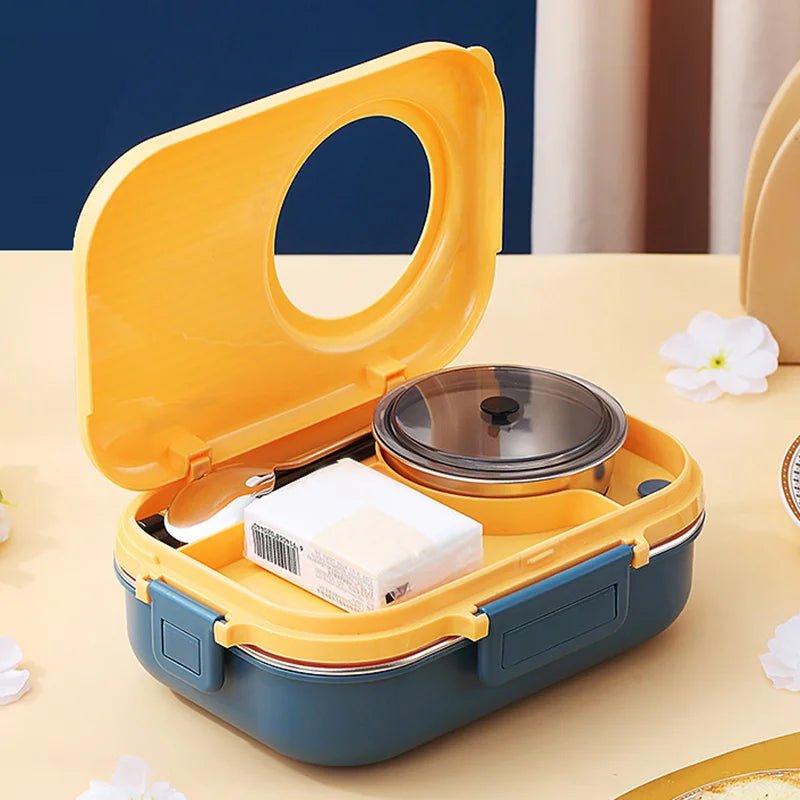 Norvo | LUNCHMATE – Lunchboks i rustfritt stål med 3 rom for ferske og organiserte måltider