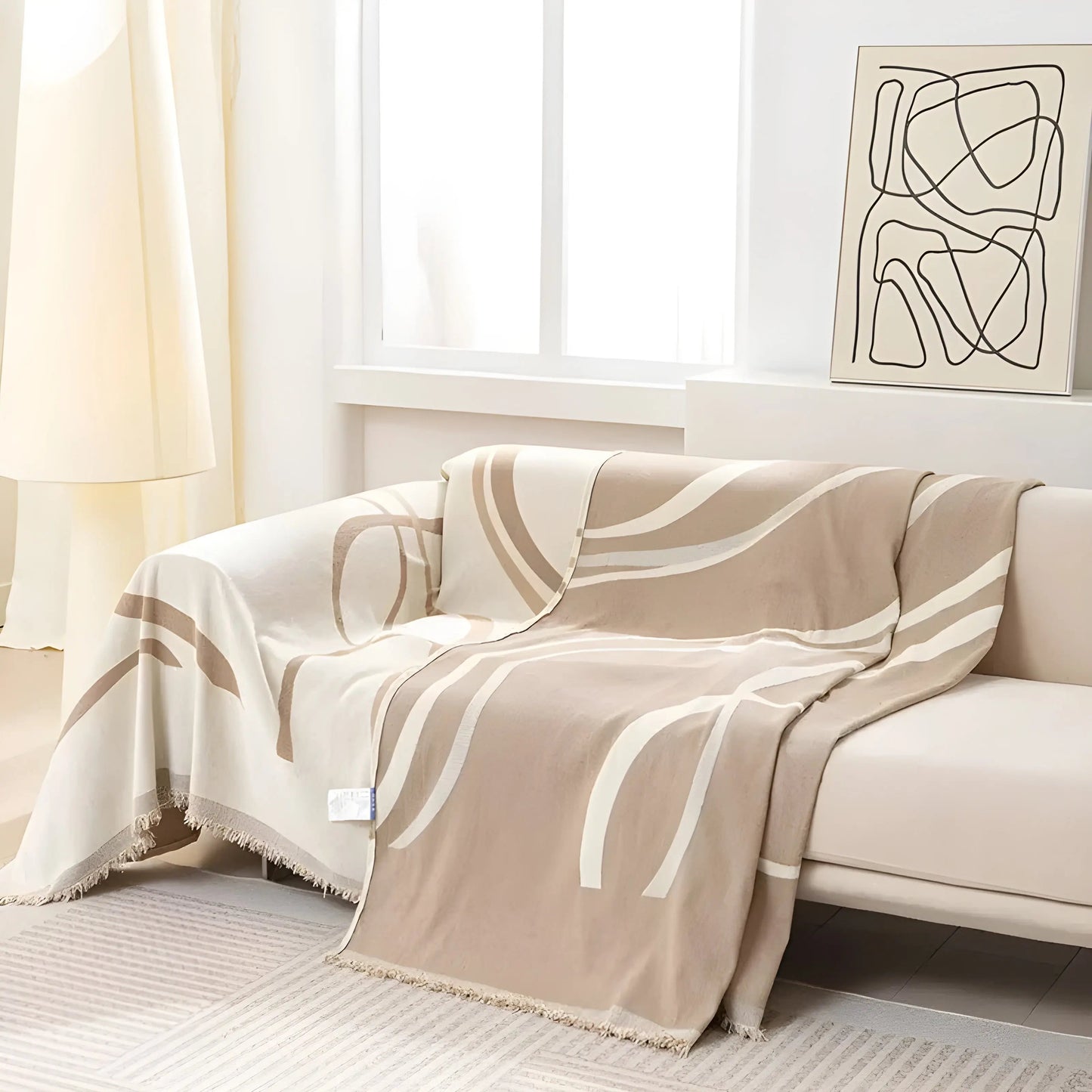 Norvo | LuxeCasa Vendbar Chenille/Bomull Sofa Trekk