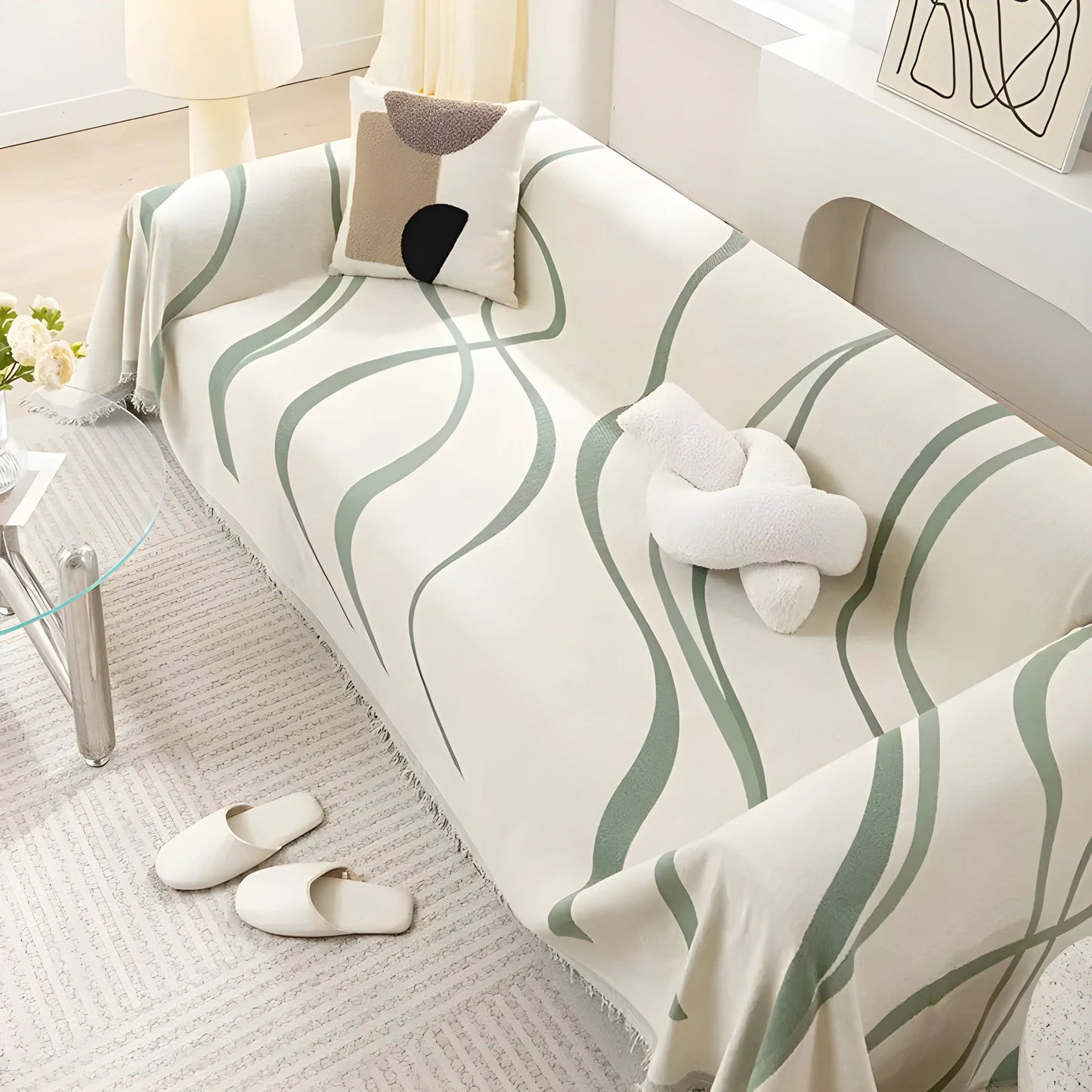 Norvo | LuxeCasa Vendbar Chenille/Bomull Sofa Trekk