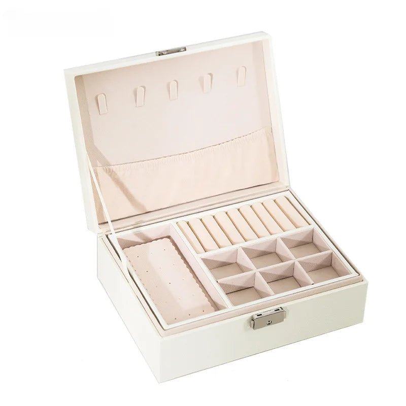 Norvo | LuxeWood – Elegant Tre-smykkeskrin med PU-lær