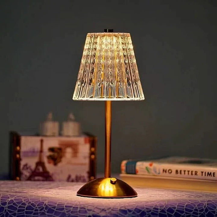 Norvo | Krystalloppladbar LED Trådløs Bordlampe