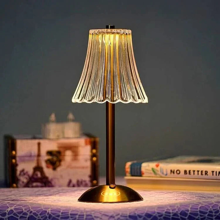 Norvo | Krystalloppladbar LED Trådløs Bordlampe