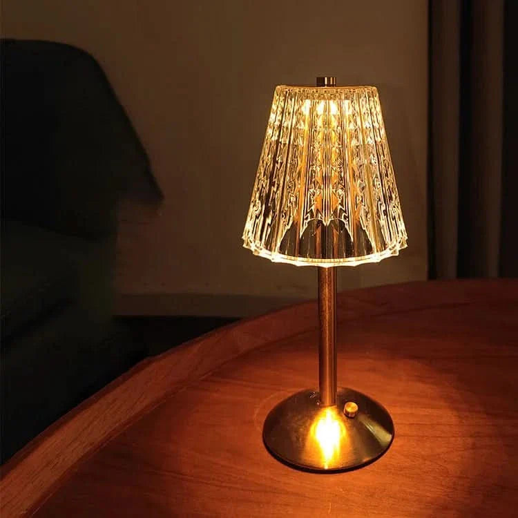 Norvo | Krystalloppladbar LED Trådløs Bordlampe