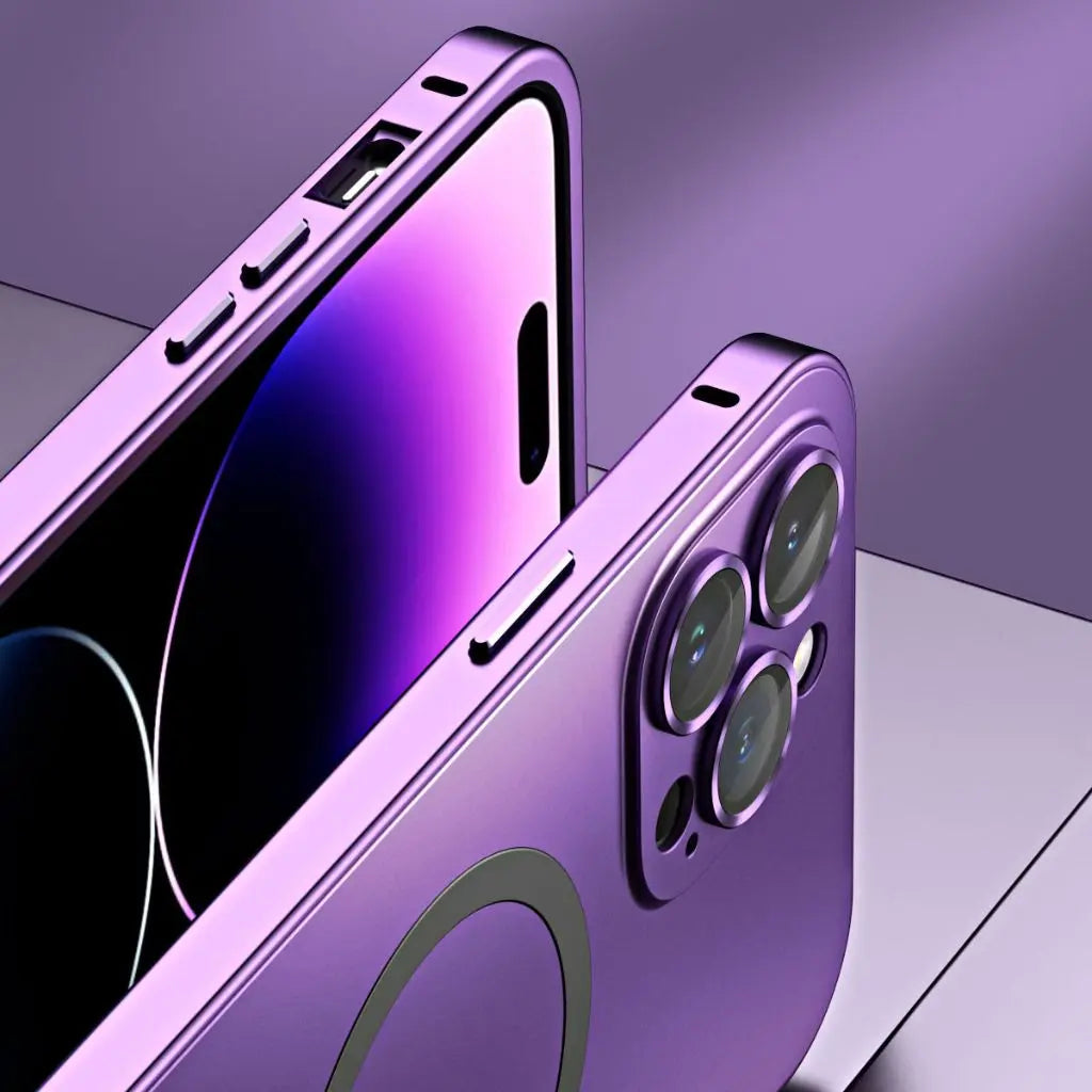 Norvo | Magnetisk Metall Etui | Slank Beskyttelse for iPhone