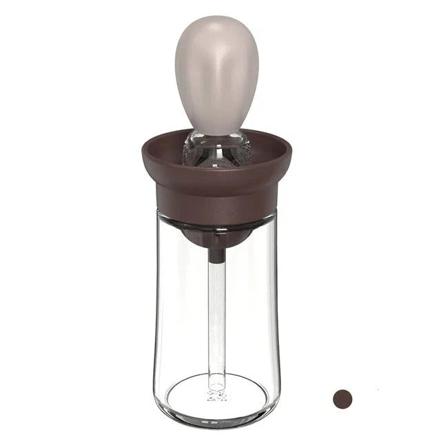 Norvo | Oljedispenser med silikonbørste – Presis dosering & Enkel påføring for matlaging & grilling