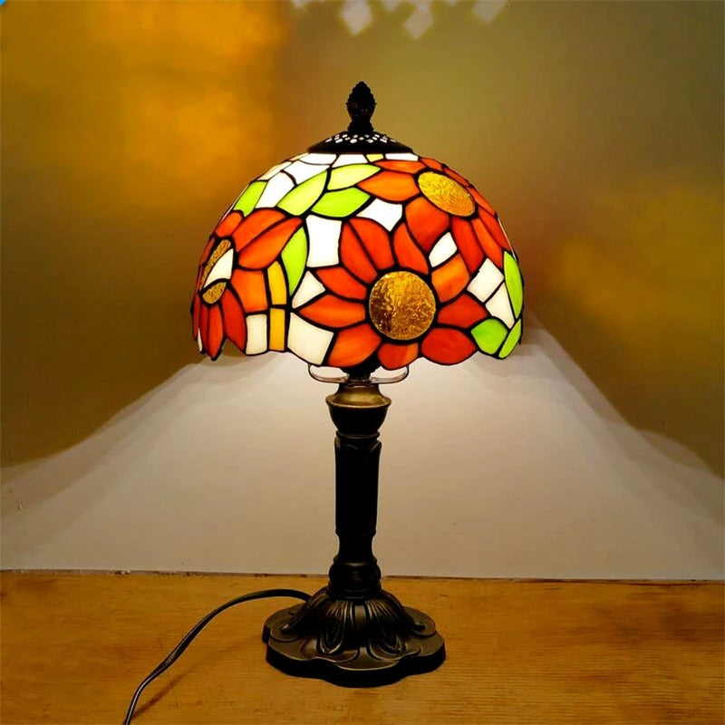 Norvo | Bordlampe LED Barokk Retro E27 - Vintage Tiffany Glass