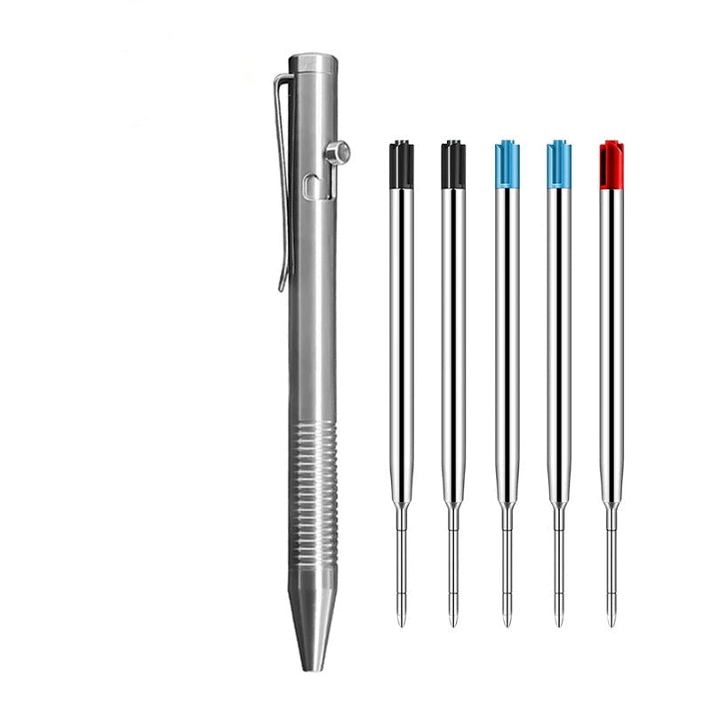 Norvo | Titanium Bolt Action Penn – Holdbar Metall Mekanisk Skrivepenn
