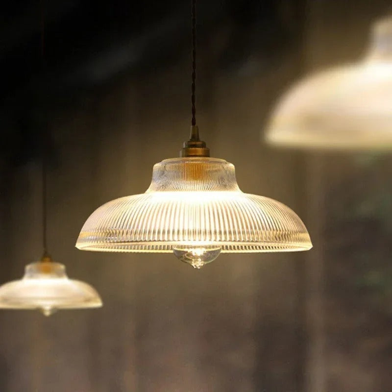 Norvo | Glass Pendant Light | Adjustable Cable, Warm Light Effect & Ideal for Kitchen and Dining Spaces