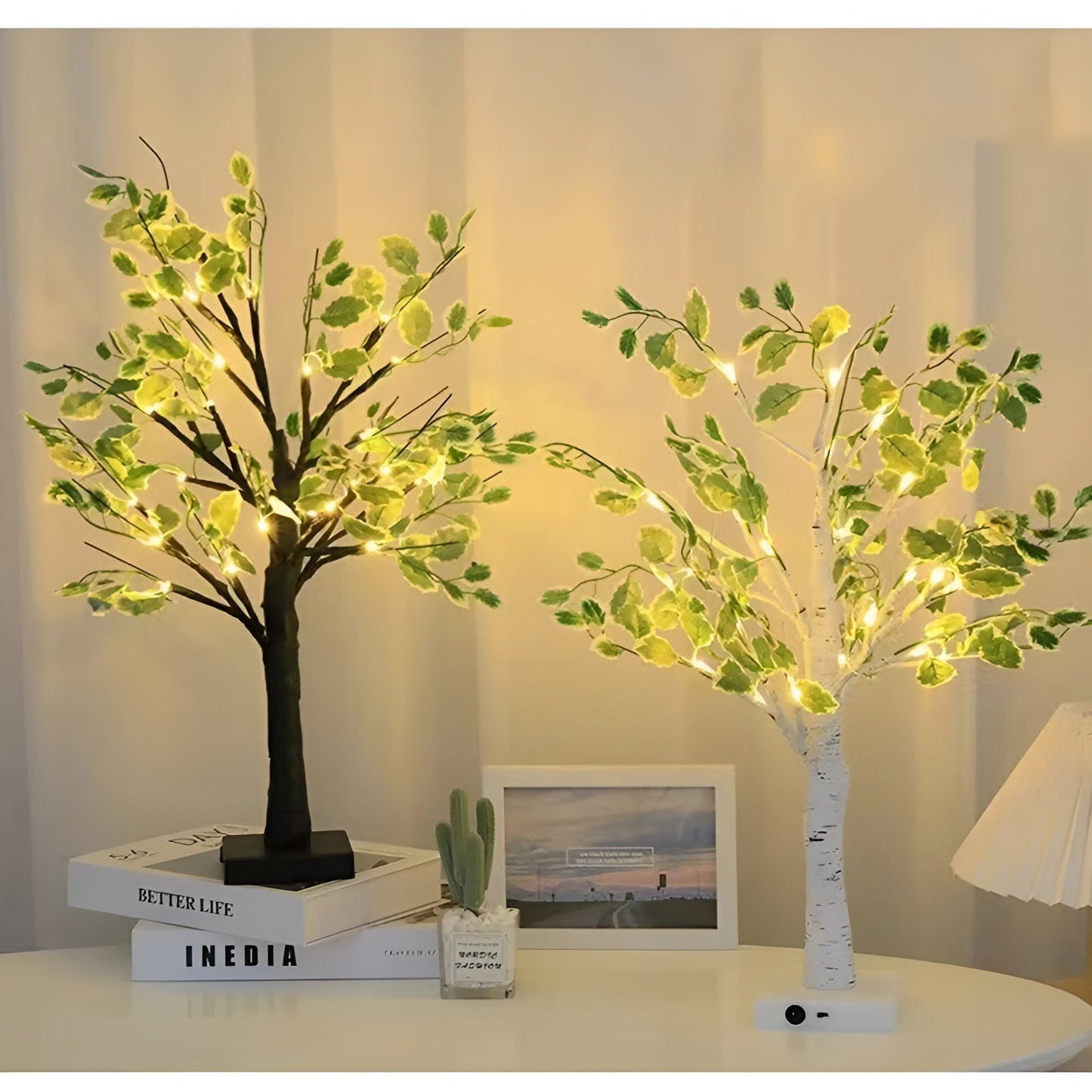 Norvo | Magisk BrightTree Bordlampe – Elegant Treedesign med Varme LED-Lys
