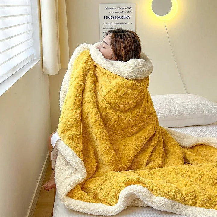 Norvo | Tykk Vinter Lammeull Teppe - WarmWool