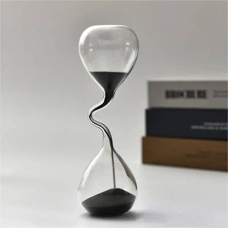 Norvo | Curvy Black Hourglass | Glass