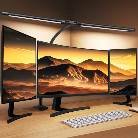 Norvo | Dobbel-hette LED Skrivebordslampe | Belysningsløsning for Studie, Arbeid & Kontorbruk