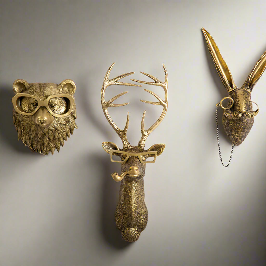 Norvo | Realistisk Frankie Rein Hode Veggmontering for Rustikk Hjemmedekor & Hytte Veggkunst