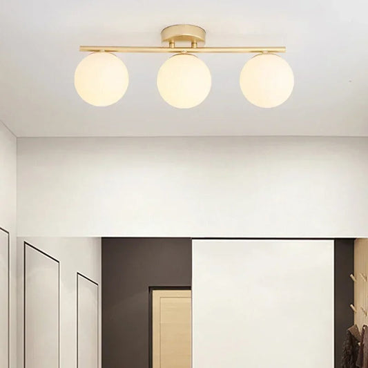 Norvo | Taklampe i nordisk stil laget av glass – Elegant hvit kule for ethvert rom