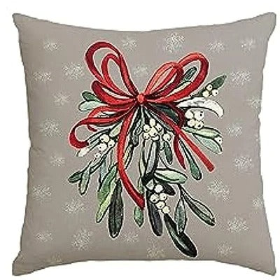 Norvo | MerryCushion – Grønn putetrekk med festlig juleskrift 45x45 cm