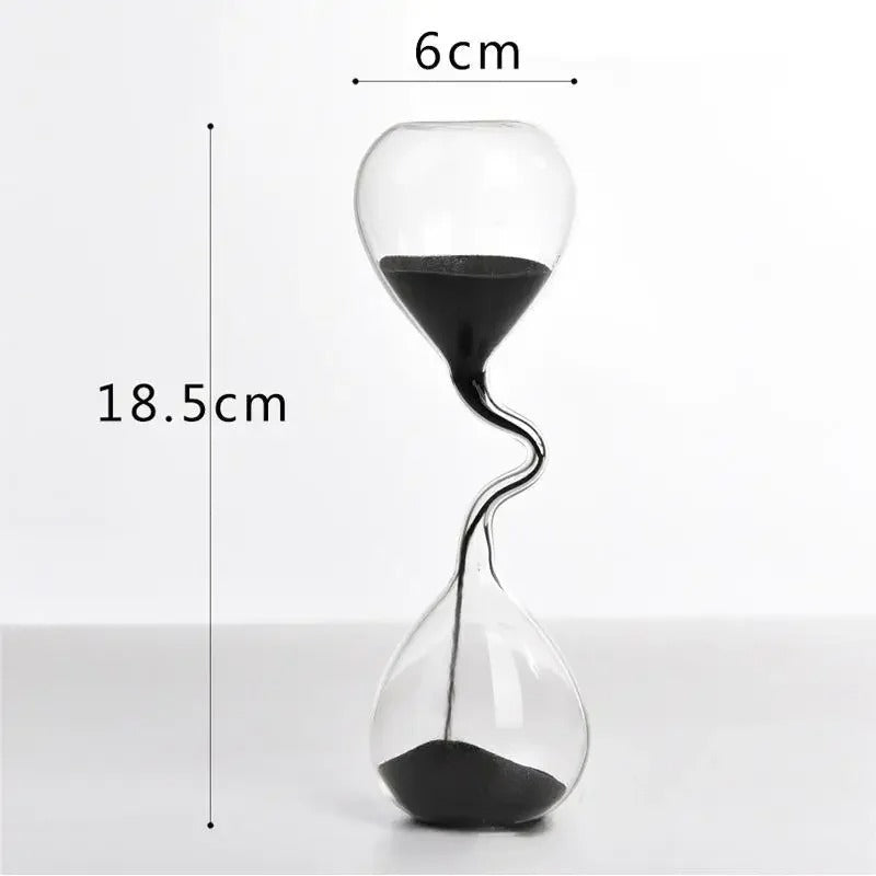 Norvo | Curvy Black Hourglass | Glass