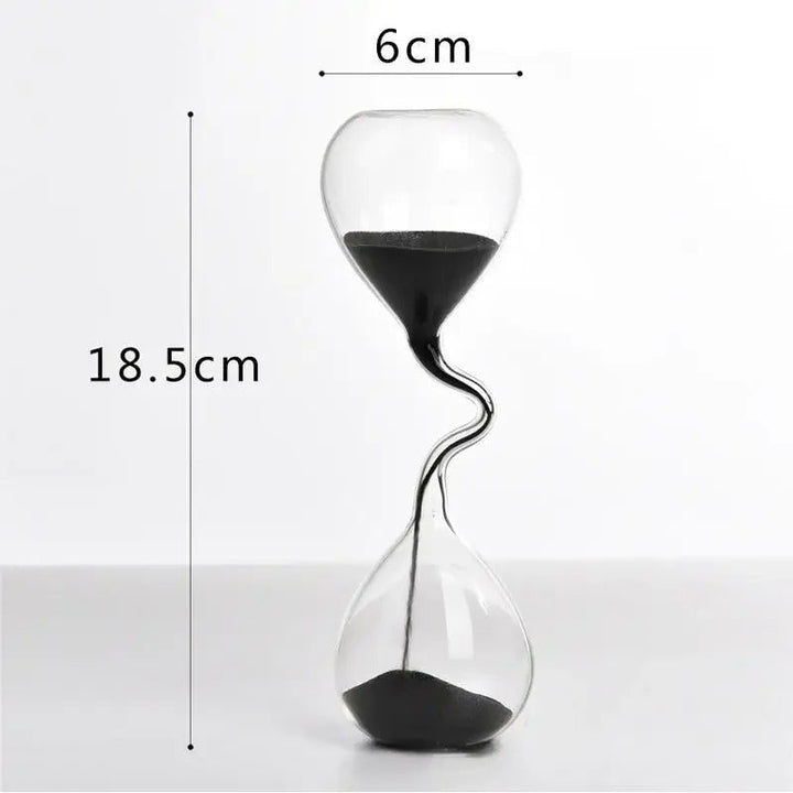 Norvo | Curvy Black Hourglass | Glass