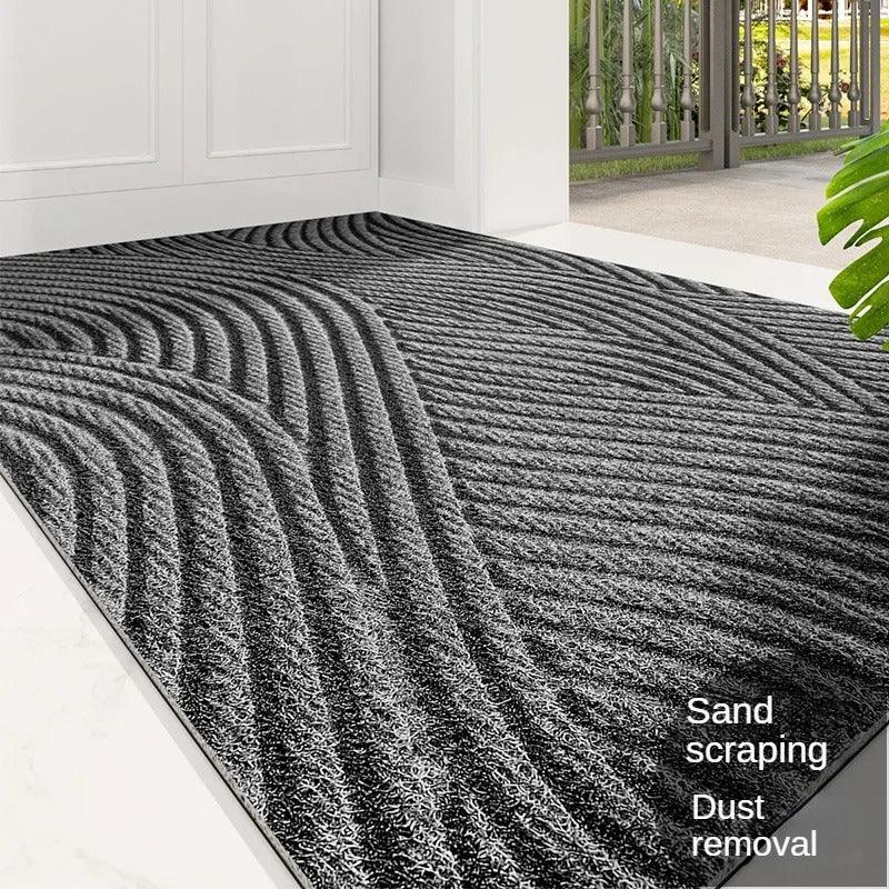 Norvo | Moderne, nordisk stil PVC dørmatte │ Sklisikker dørmatte for inngangsområdet │ Sandfjernende fotmatte