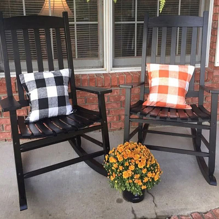 Norvo | Rutet plaid putetrekk 45x45 cm bomullsblanding putetrekk