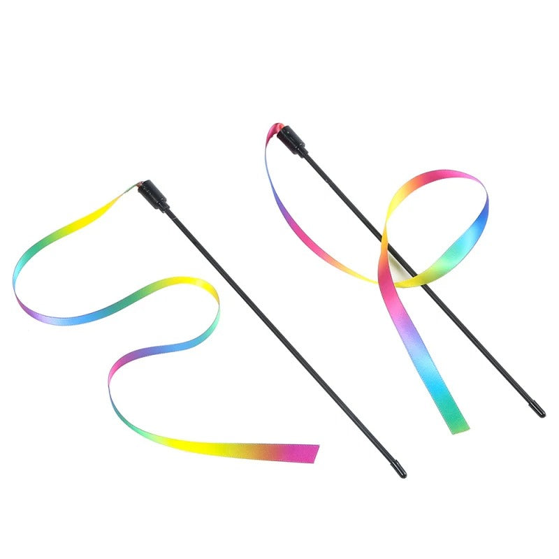 Rainbow Strips Stick Katt Teaser Stang Norvo