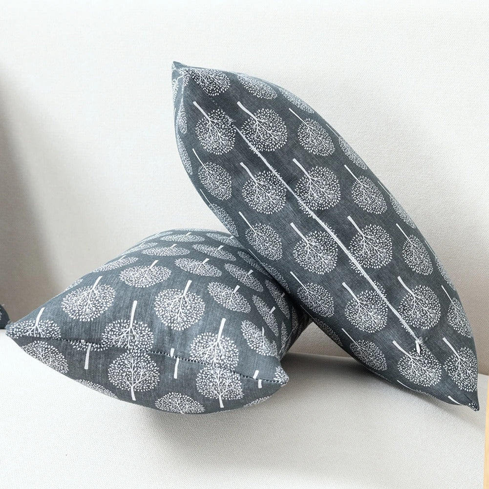 Norvo | Luxe Seraphine Putetrekk - Linne Putetrekk med Fint Tekstiltrykk