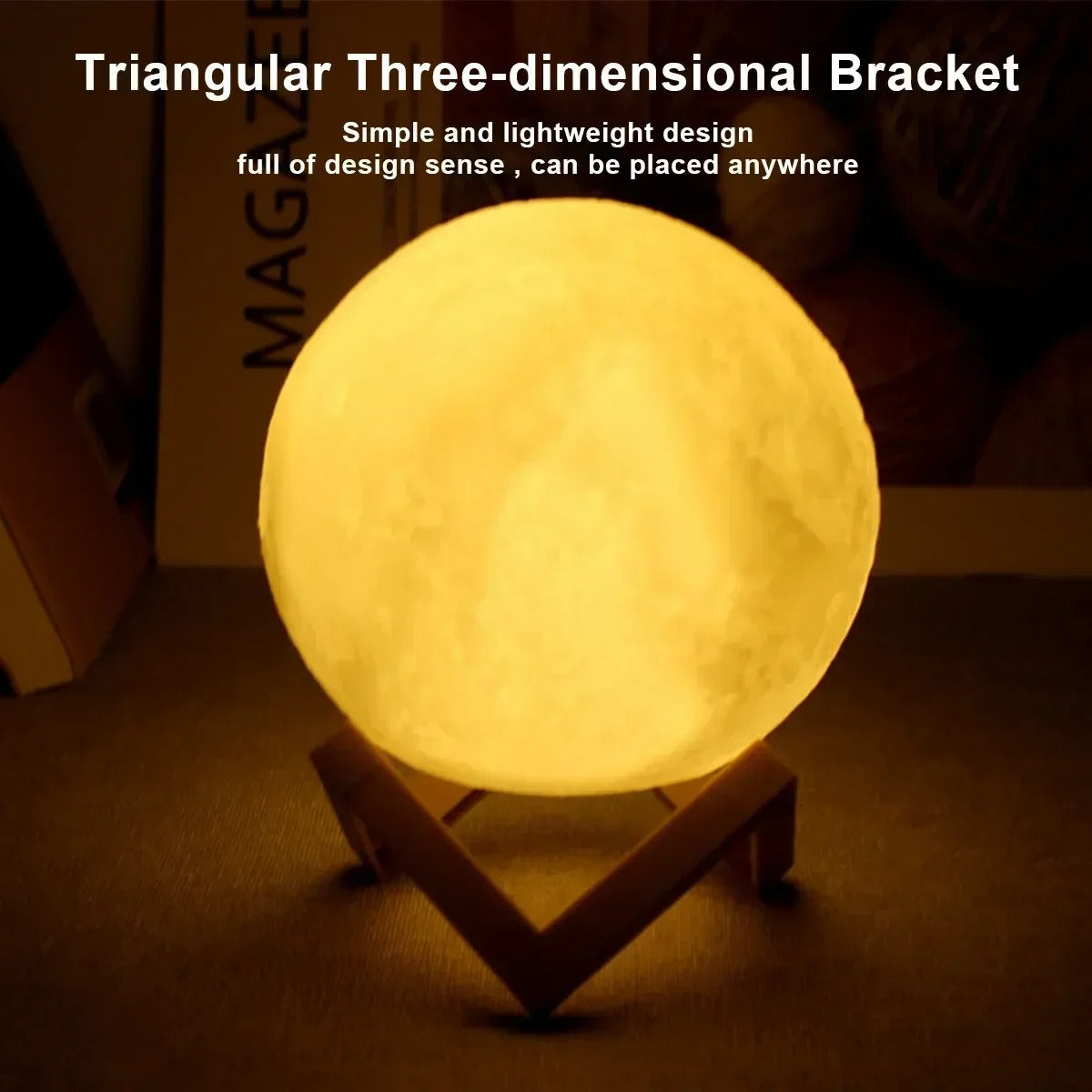 Norvo | Lunar Moon Light Lamp | Lunar Globe Light with Stand