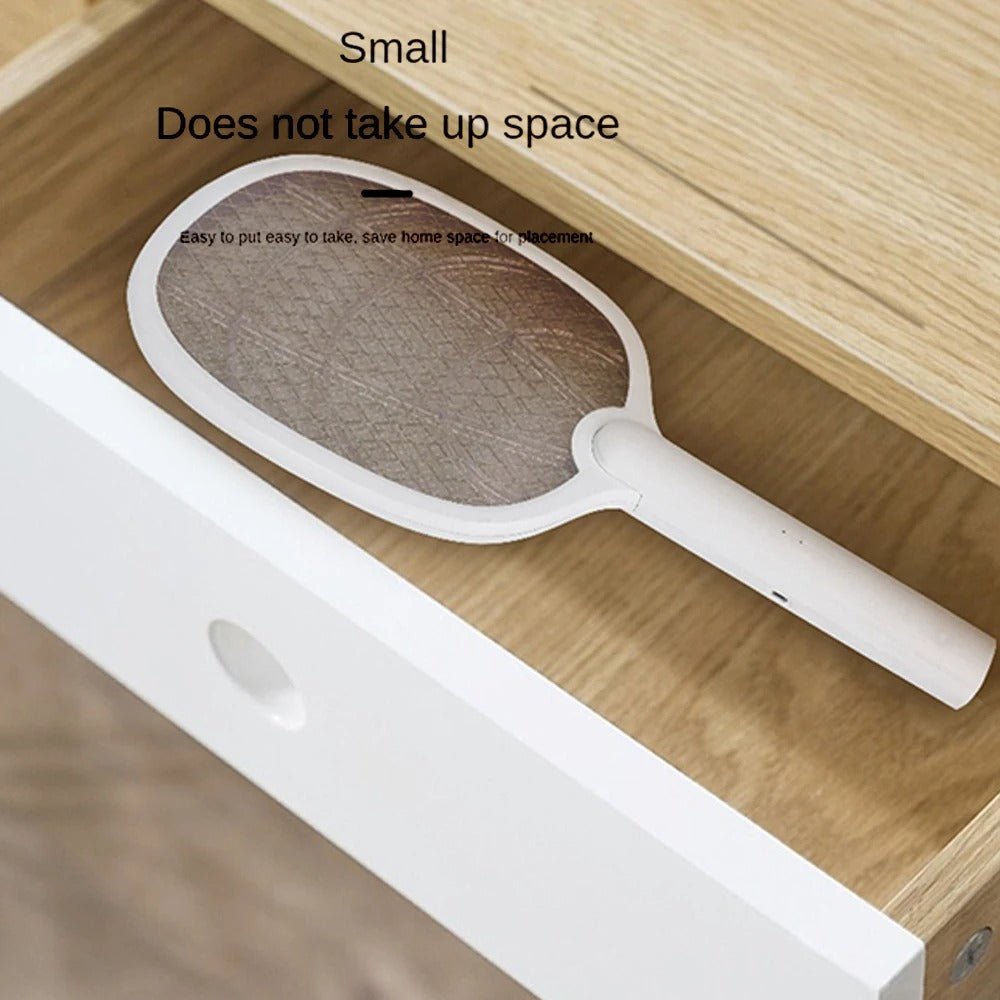 Norvo | 2-i-1 Elektrisk Myggsvirrer & Insektdeaktor – 2500V USB Oppladbar Insektdreper Racket