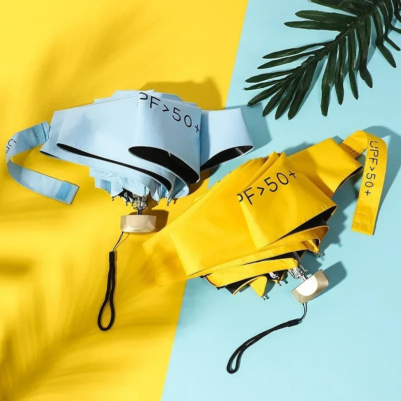 Norvo | Sammenleggbar Mini Paraply Solara – Kompakt, UV beskyttelse & Vindmotstandsdyktig