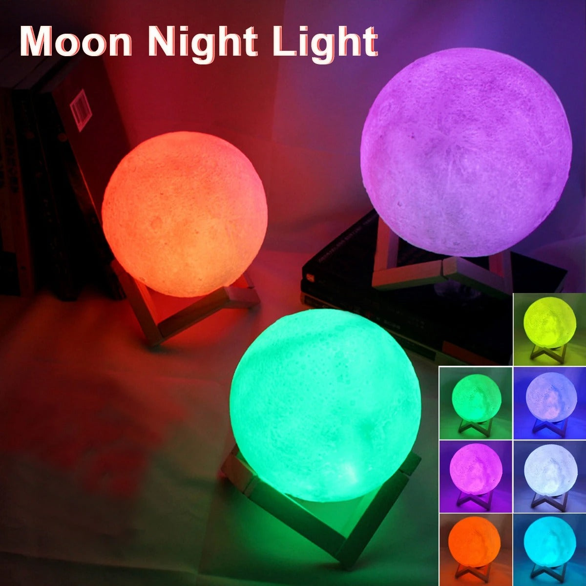 Norvo | Lunar Moon Light Lamp | Lunar Globe Light with Stand