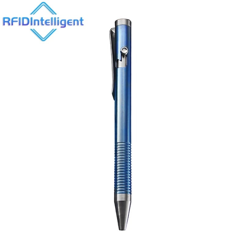 Norvo | Stonewashed Titanium Bolt Action Pen – Holdbar Metall Mekanisk Skrivepenn