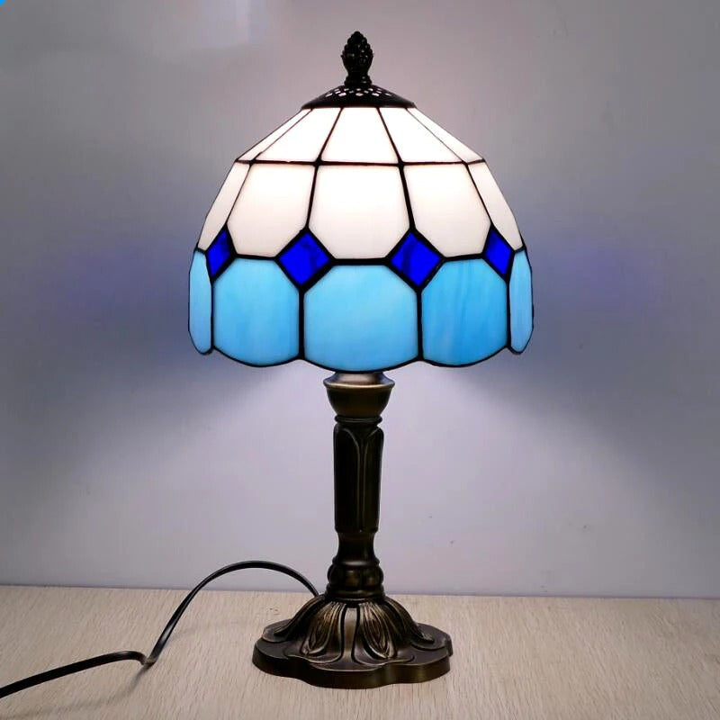 Norvo | Bordlampe LED Barokk Retro E27 - Vintage Tiffany Glass