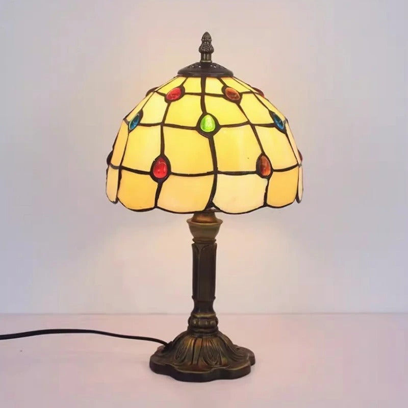 Norvo | Bordlampe LED Barokk Retro E27 - Vintage Tiffany Glass