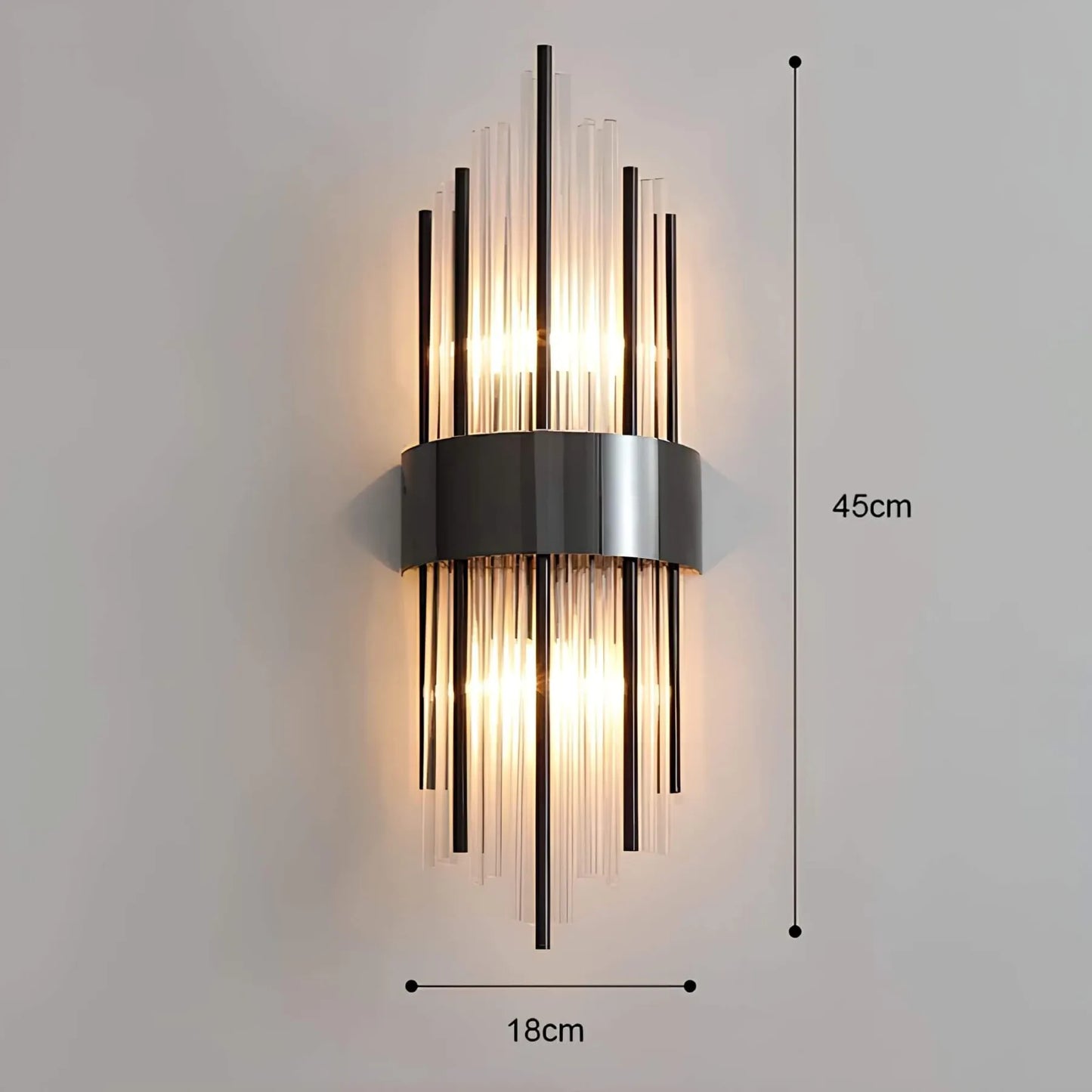 Norvo | Vegglampe med krystaldekor