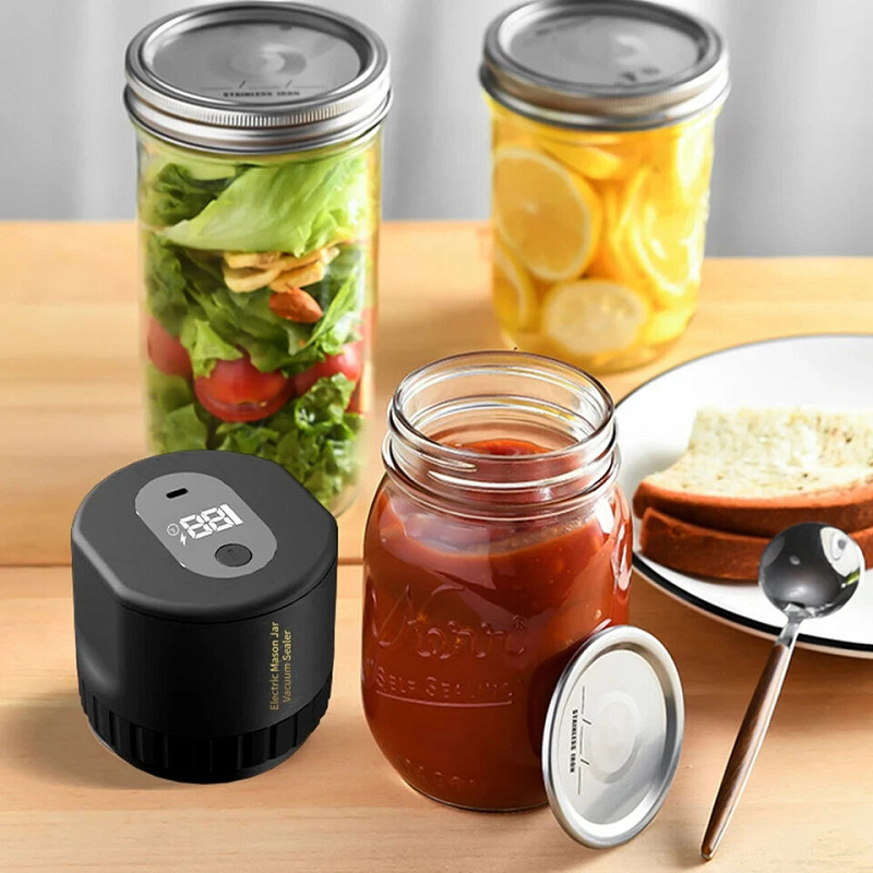 Norvo | Electric Mason Jar Vacuum Sealer med LED-display