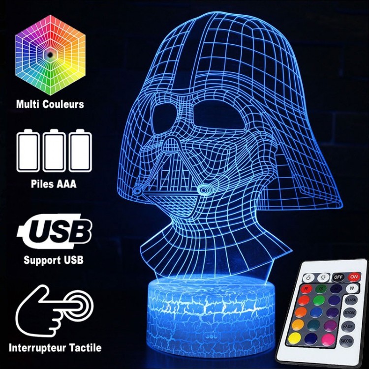 Norvo | 3D Lampe Star Wars Hjelm Darth Vader