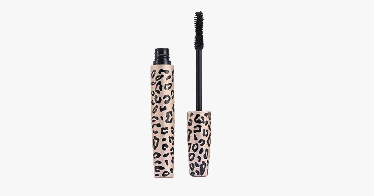 Norvo | 3D Transplant gel & mascara i leopardmønstret flaske - Laget av naturlige fibre - Vanntett & enkel å bruke
