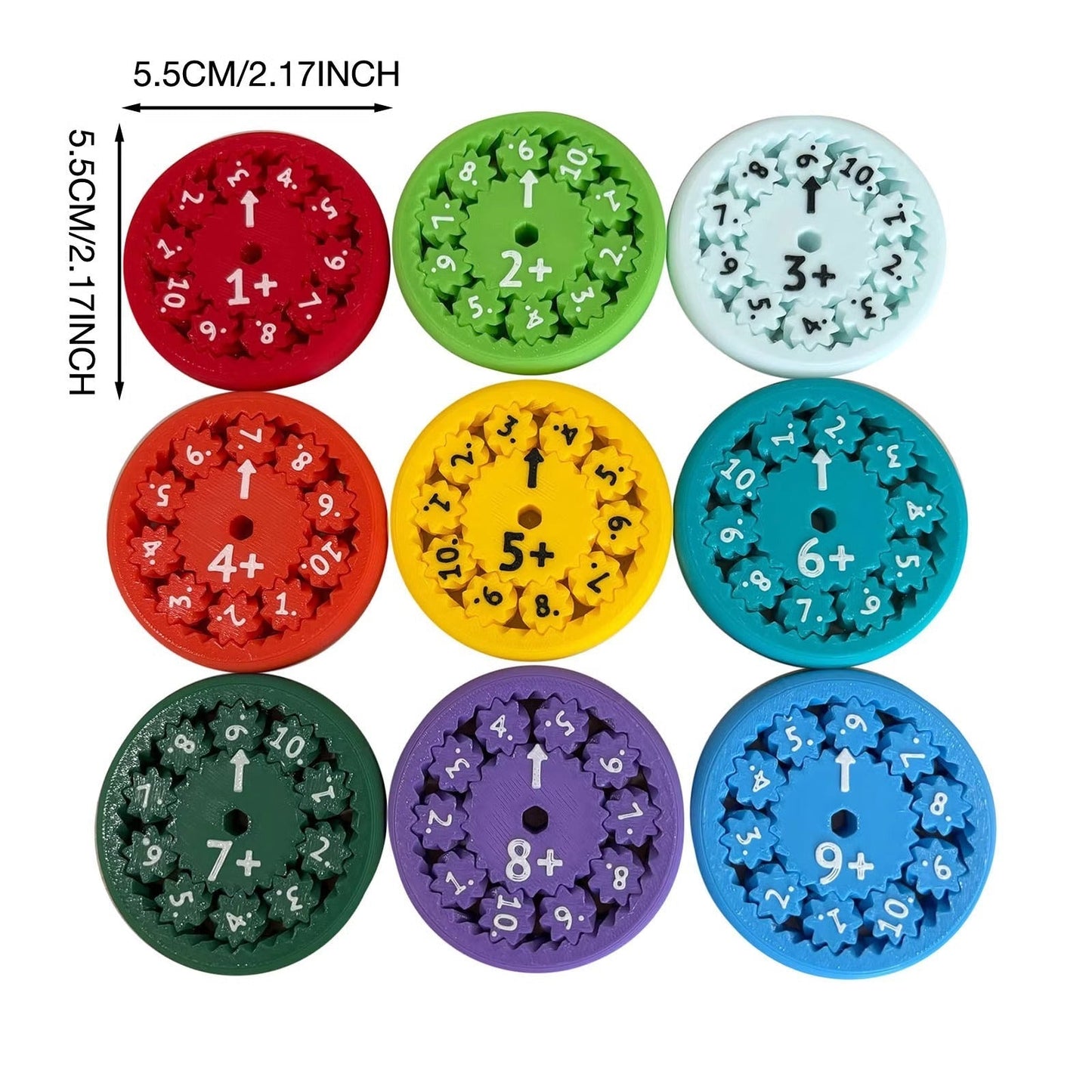 Norvo | Educational Maths Fidget Toy Fargerik Spinner