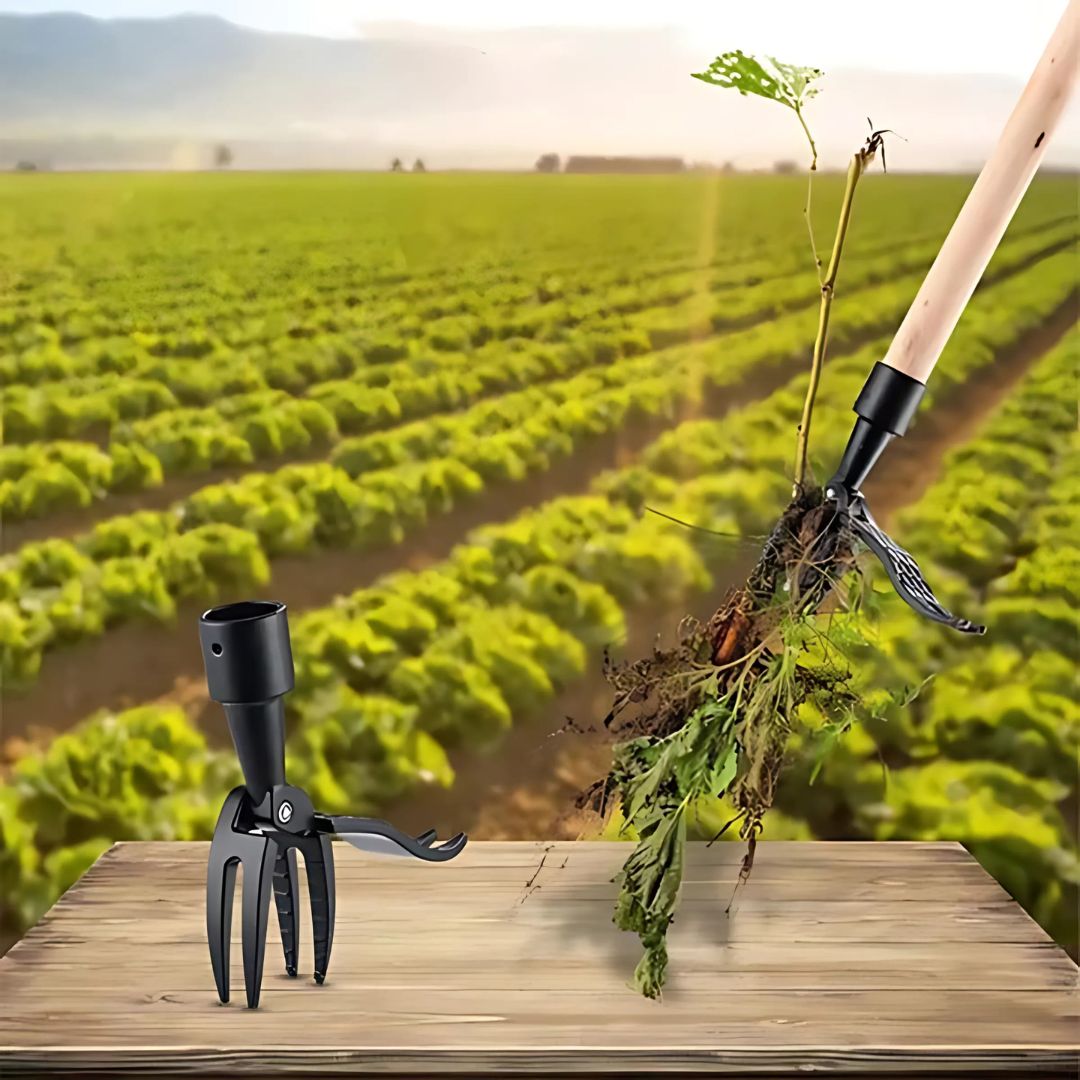 Norvo | Ergonomisk Ugressverktøy | Høystyrkestålklør for Uanstrengt Ugressfjerning i Hager