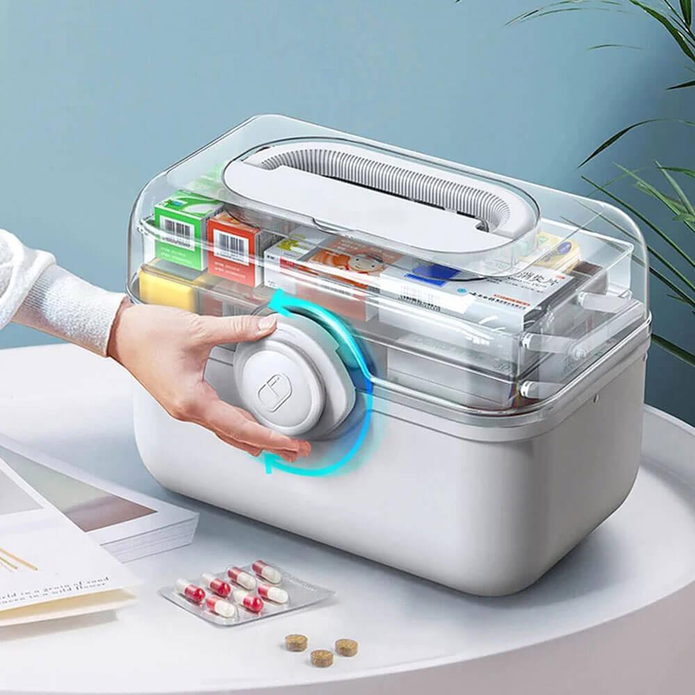 Norvo | MediSmart Pill Organiser – Kompakt ukentlig medisinoppbevaringsboks for hjemmet og reise